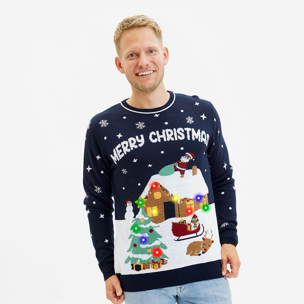 Der idyllische Weihnachtspullover - Herren